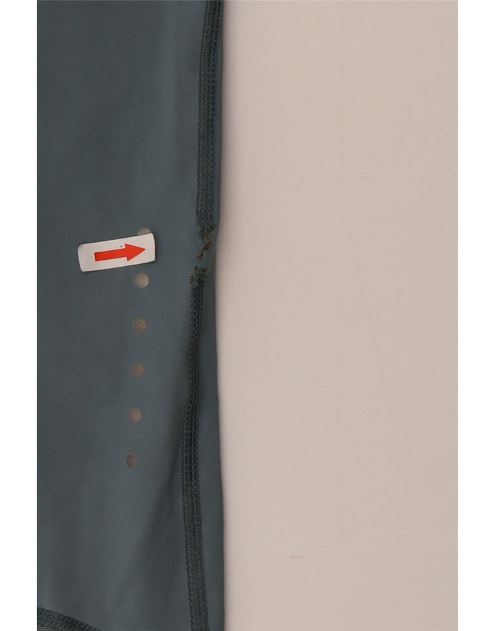 Damskie legginsy Nike Dri Fit Capri UK 12, średnioniebieskie, bawełniane