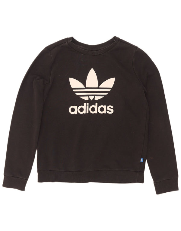 Damska bluza Adidas Graphic Jumper UK 12 Średnia czarna bawełna