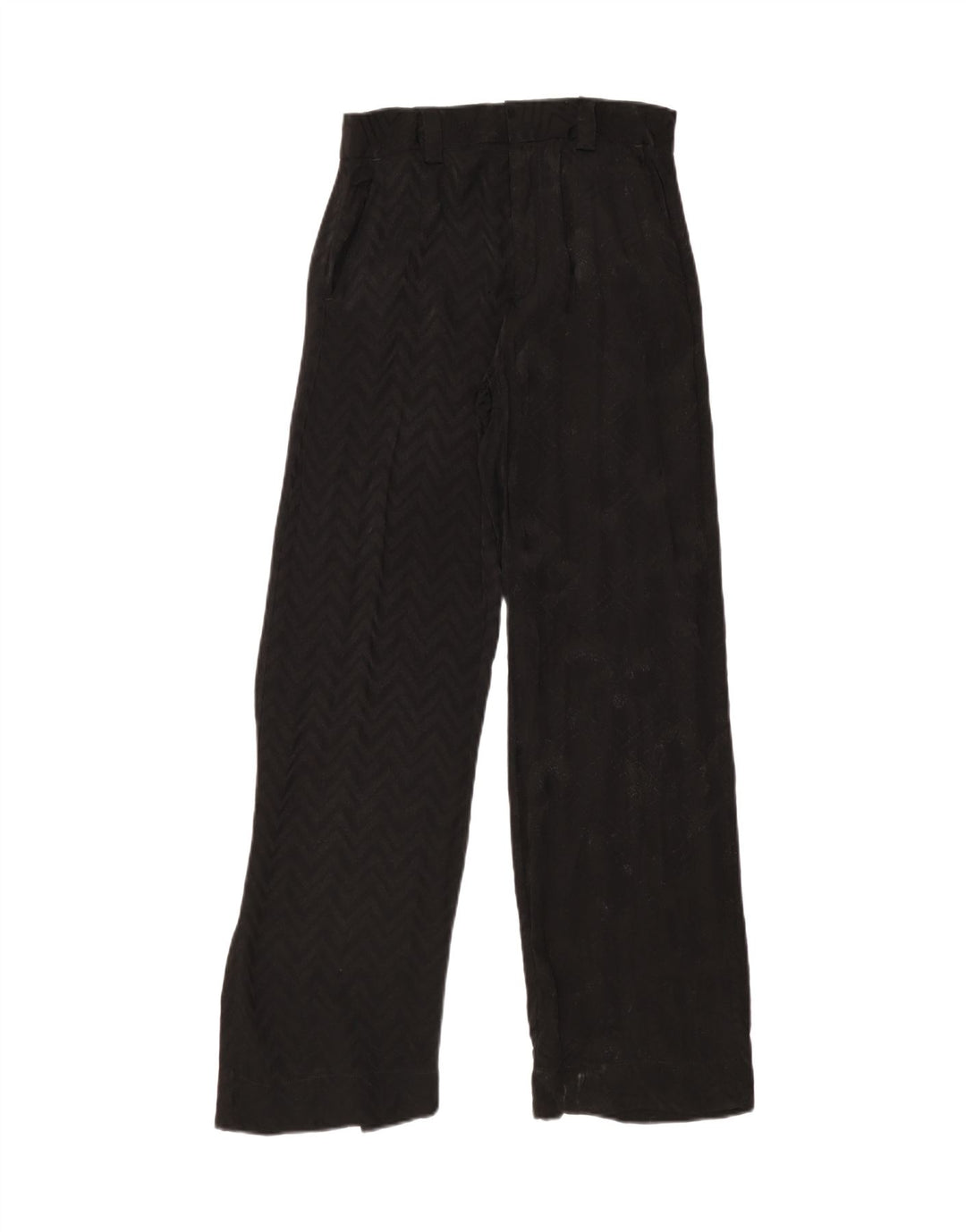 Damskie spodnie chino z szerokimi nogawkami Desigual EU 36 Small W28 L30 Czarny patchwork