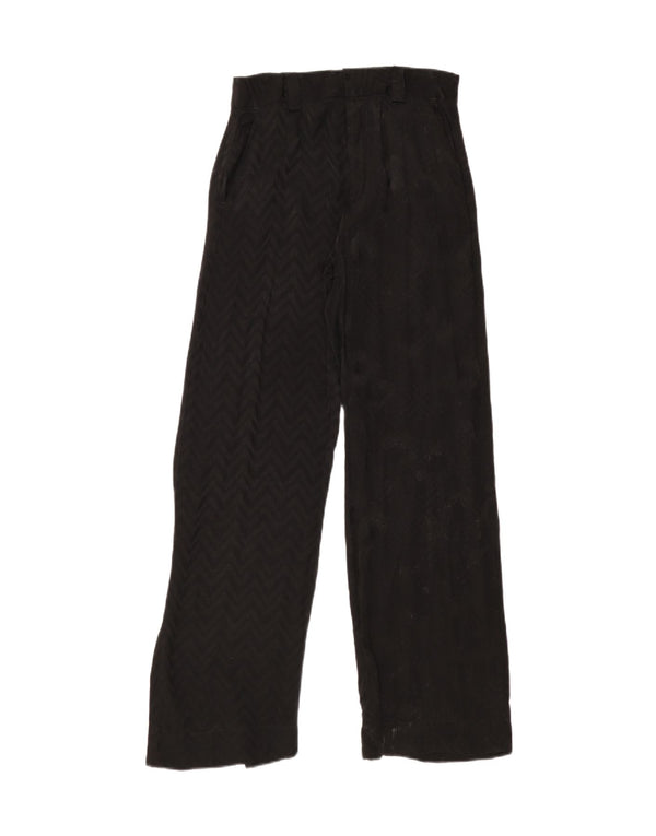 Damskie spodnie chino z szerokimi nogawkami Desigual EU 36 Small W28 L30 Czarny patchwork