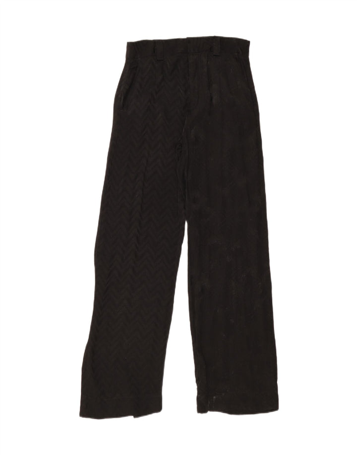 Damskie spodnie chino z szerokimi nogawkami Desigual EU 36 Small W28 L30 Czarny patchwork