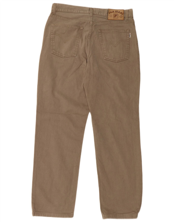 FILA Męskie proste dżinsy IT 50 Large W32 L30 Beżowa bawełna