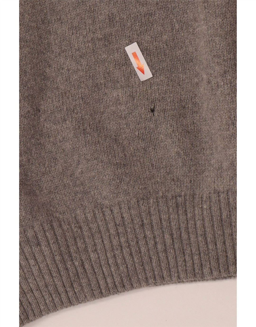 Męski sweter z dekoltem w kształcie litery V, Murphy & Nye, duży, szary, wełniany