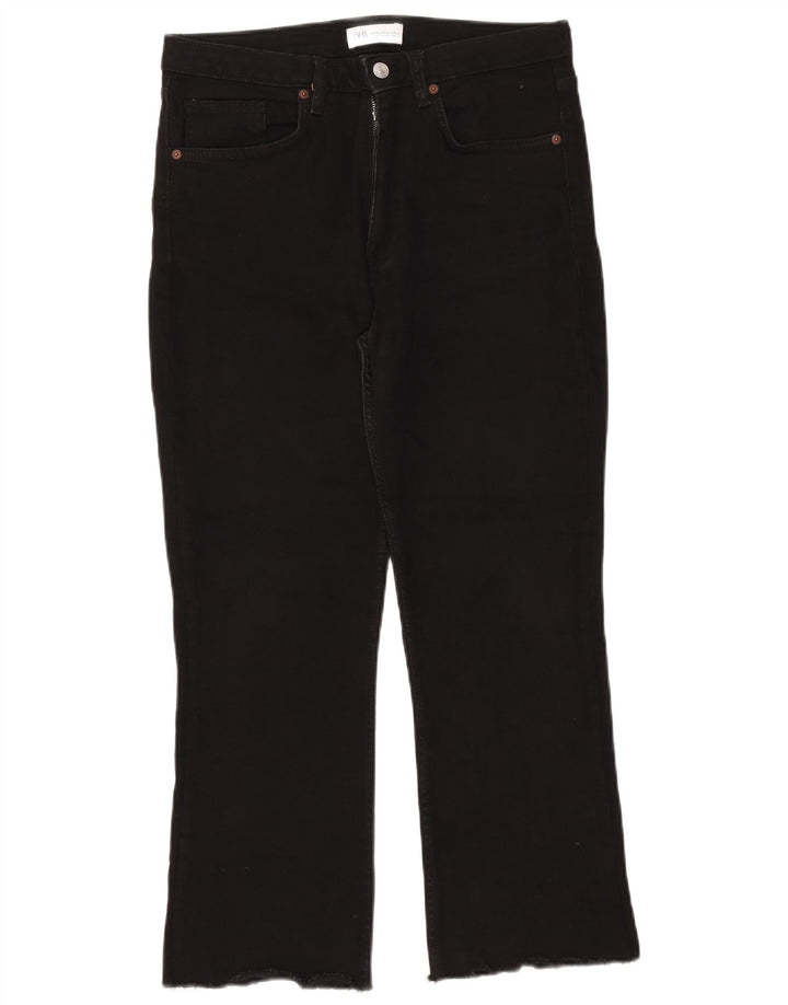 Damskie jeansy Bootcut z wysokim stanem Zara EU 40 Medium W30 L26 Czarne