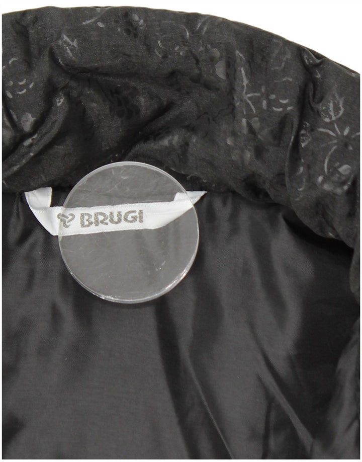 Damska kurtka wiatrówka oversize BRUGI UK 22 3XL w kolorze czarnym w kwiaty