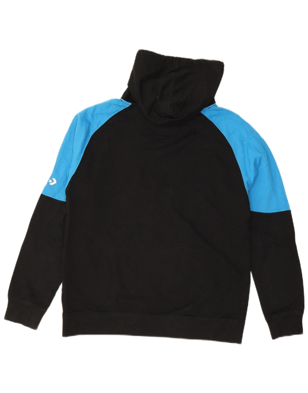 CONVERSE Męski sweter z kapturem i grafiką, bawełniany, średniej wielkości, w kolorze czarnym