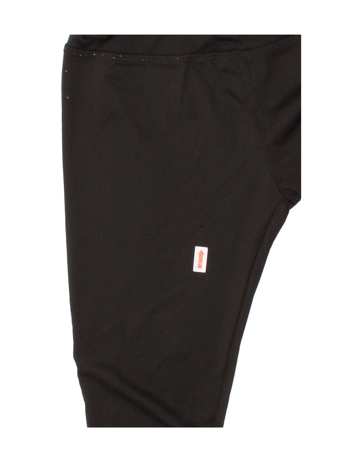 CHAMPION Girls Graphic Leggings 6-7 Years Black Polyester Vintage Champion and Second-Hand Champion from Messina Hembry 