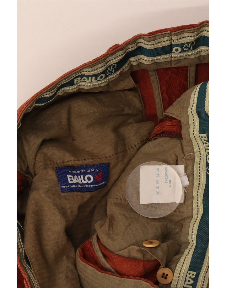 Męskie sztruksowe spodnie Bailo W34 L32 Pomarańczowa bawełna