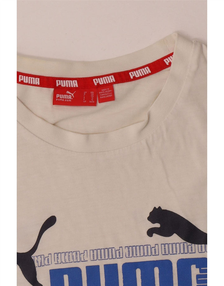 Chłopięcy T-shirt z grafiką Puma, 15-16 lat, biały