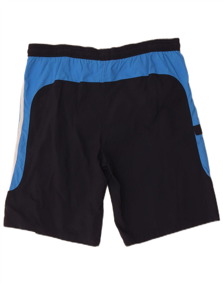 Męskie spodenki kąpielowe Adidas Cargo, duże, granatowe, z blokami kolorów, poliestrowe