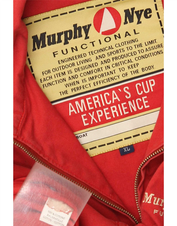 Męska kurtka wiatrówka Murphy & Nye UK 42 XL, czerwona, bawełniana
