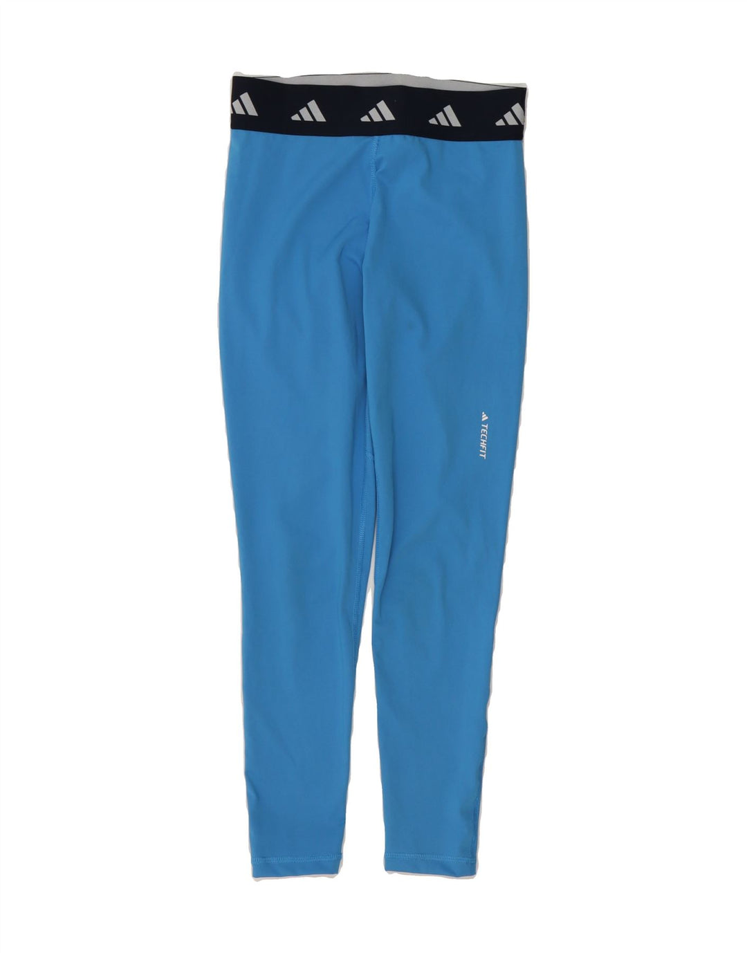 ADIDAS Womens Aeroready Graphic Leggings UK 8/10 Small  Blue Polyester Vintage Adidas and Second-Hand Adidas from Messina Hembry 