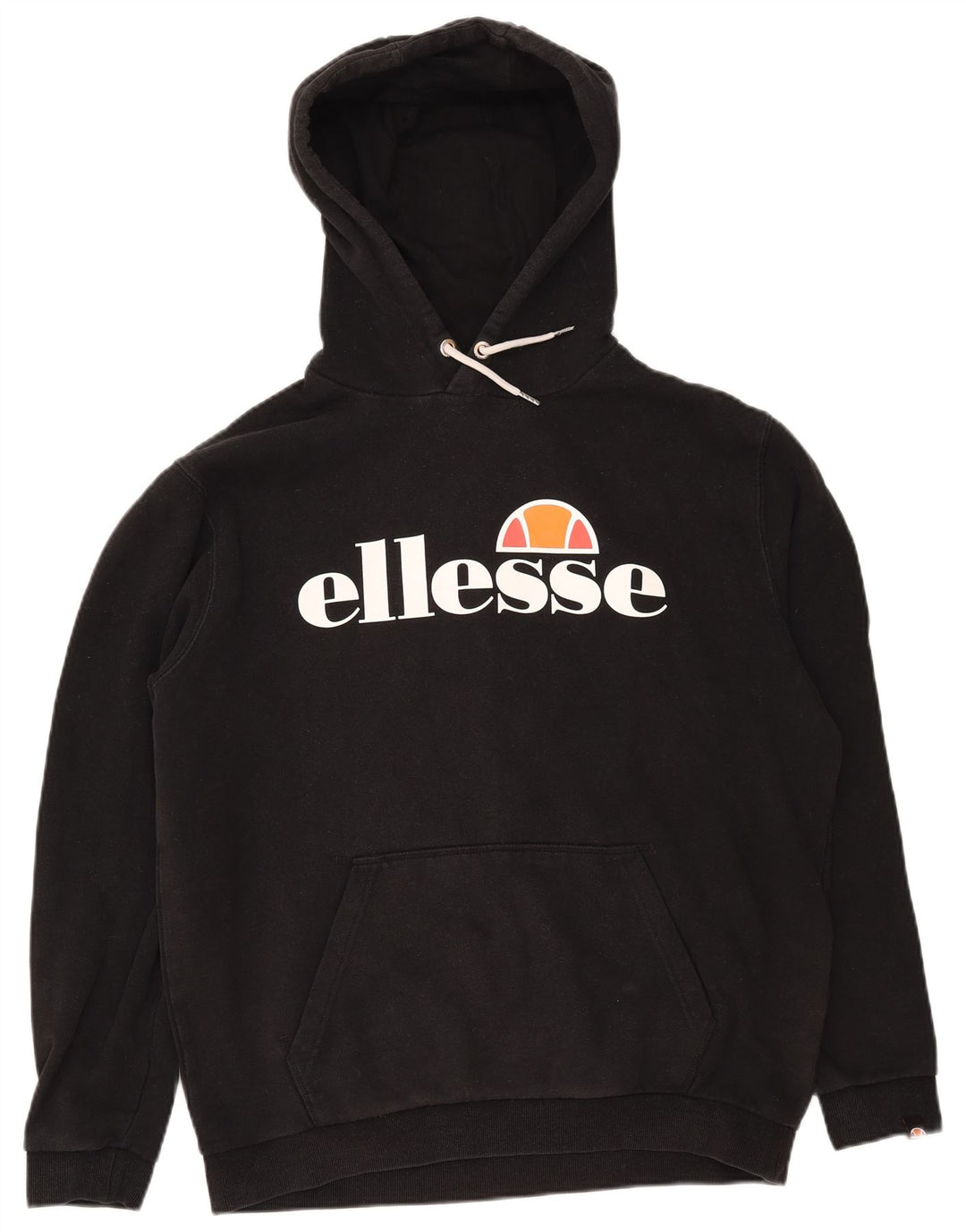 Męski sweter z kapturem i grafiką ELLESSE XL, czarny, bawełniany