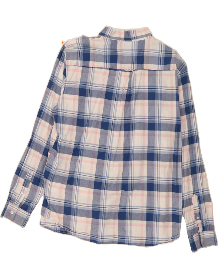 CHAPS Mens Big & Tall Shirt 2XL Blue Check Cotton Vintage Chaps and Second-Hand Chaps from Messina Hembry 