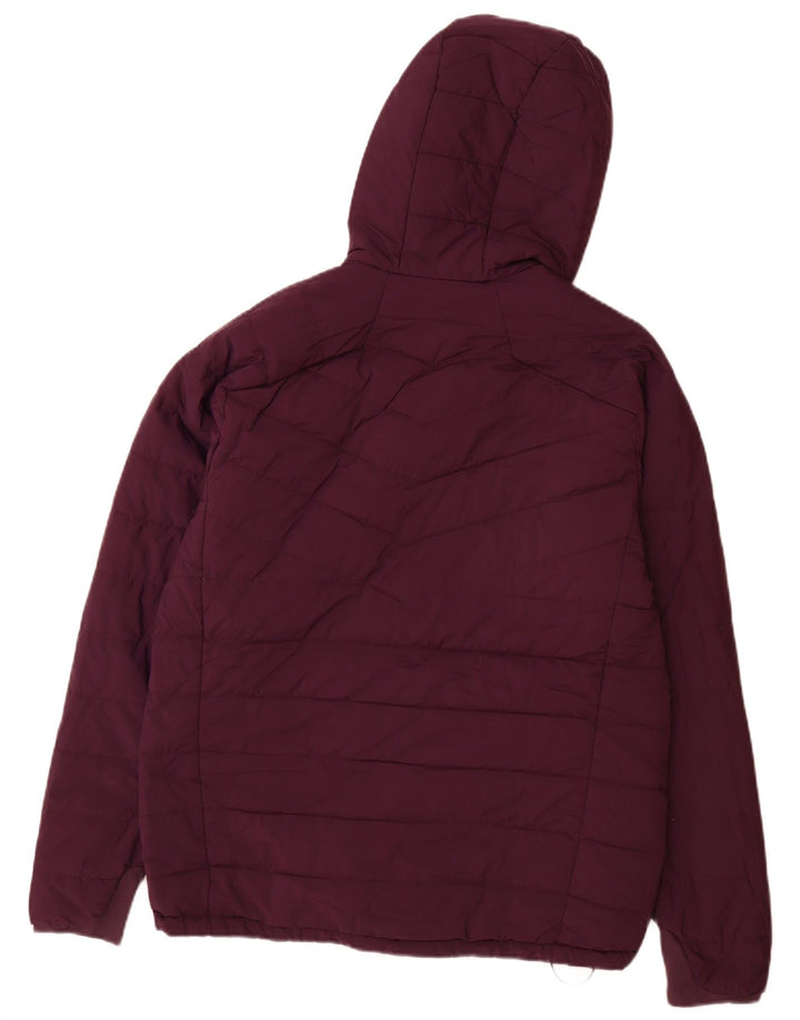 Męska dwustronna kurtka z kapturem Eddie Bauer UK 38 Średni burgundowy nylon
