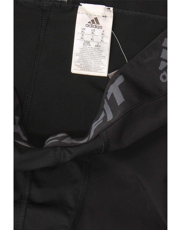 Męskie legginsy adidas Climalite Graphic XL, czarne, poliestrowe