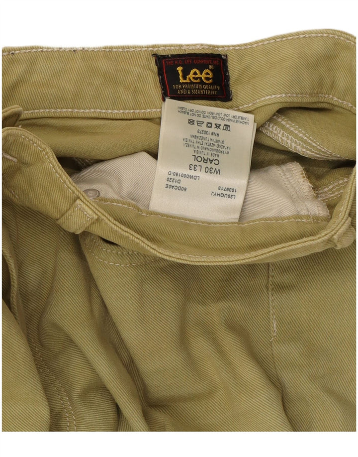 Damskie jeansy Lee Carol Straight W30 L26 Zielone bawełniane