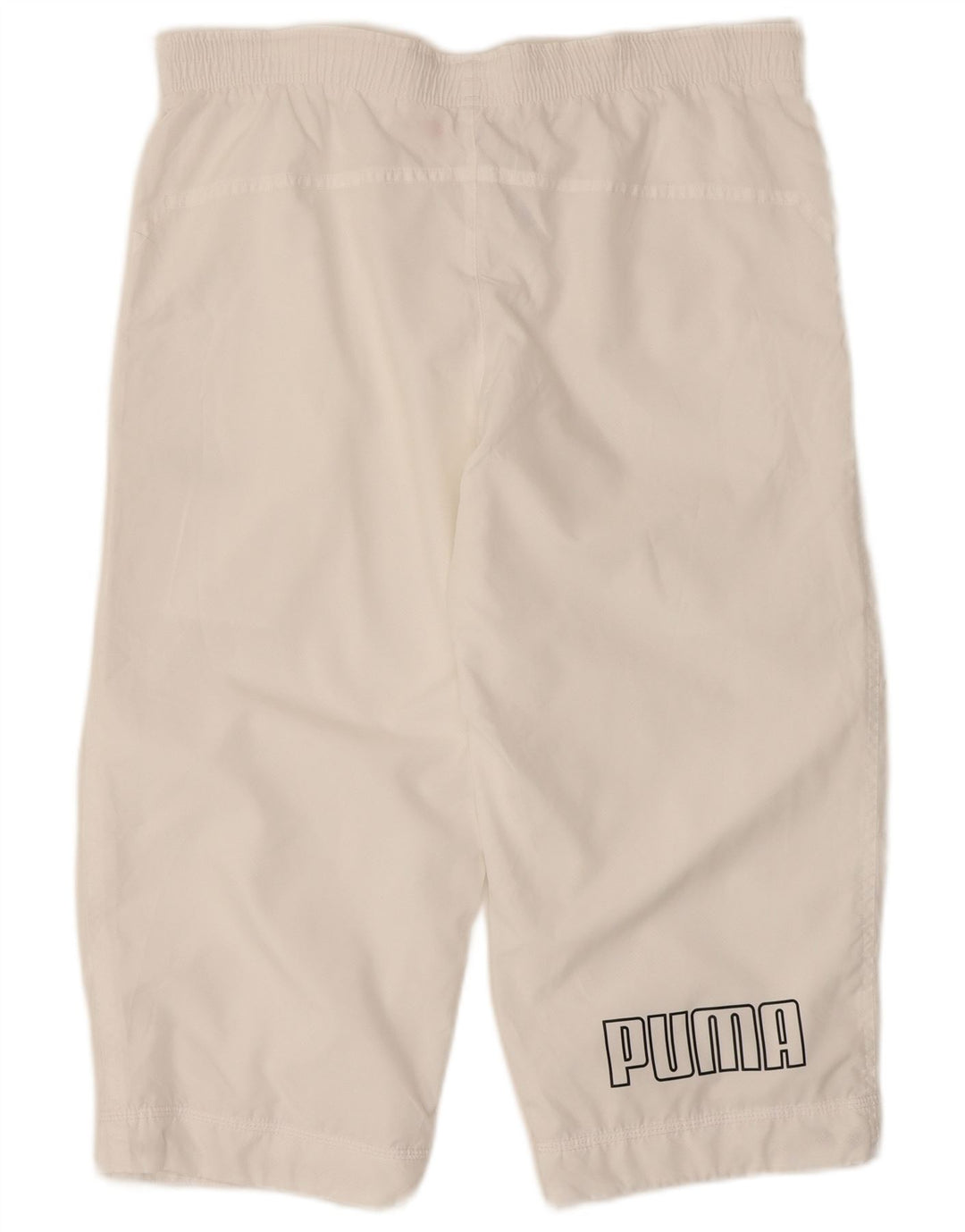 Męskie spodenki sportowe Puma Graphic Bermudy, małe, białe, poliestrowe