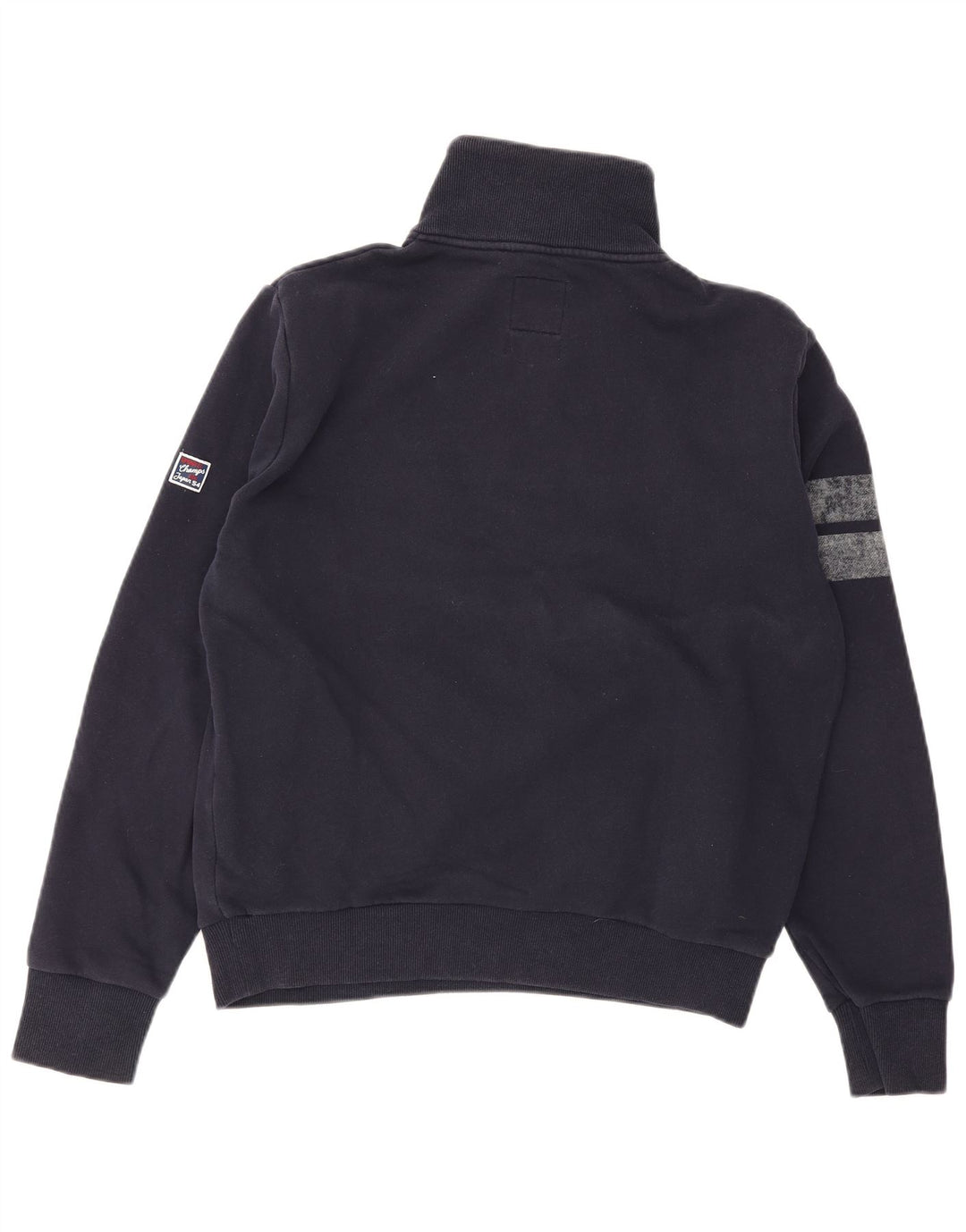 Męski sweter z grafiką Superdry, duży, granatowy, z blokami kolorów