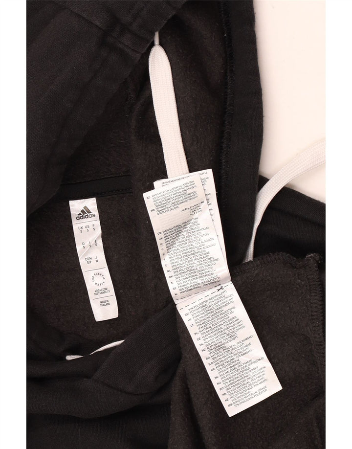Adidas Męska bluza z kapturem, mała, czarna, bawełniana