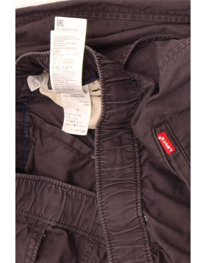 Męskie proste spodnie chino Levi's, średnie W30 L30, szara bawełna