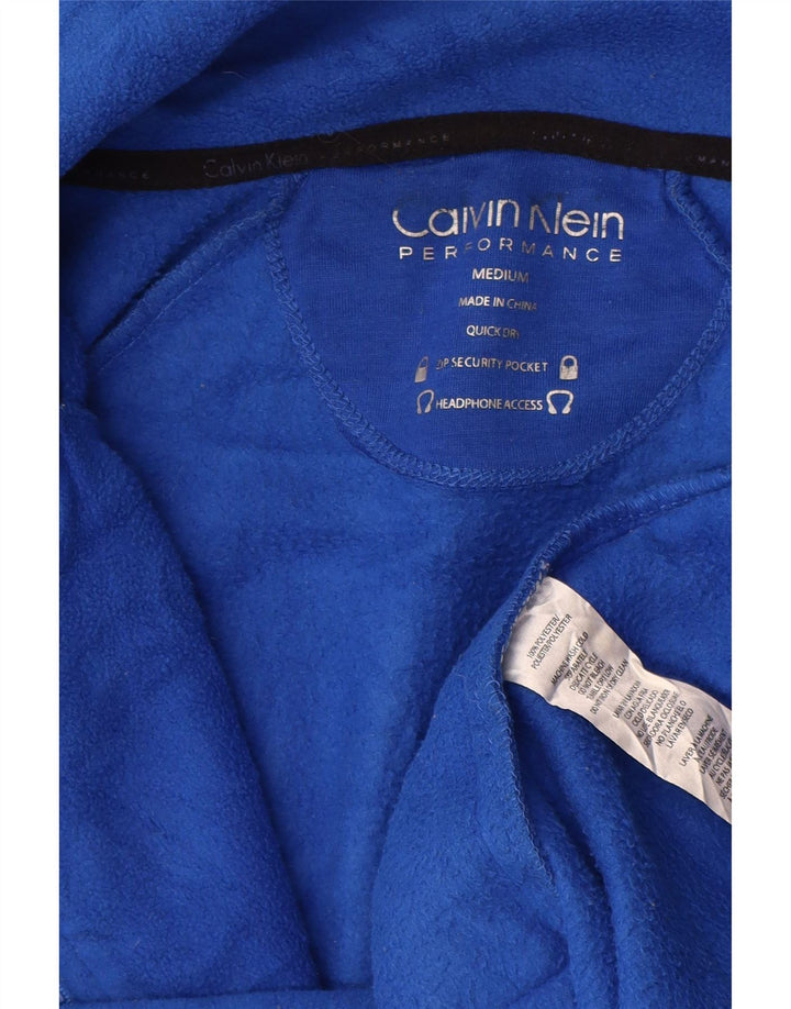 Damska kurtka polarowa CALVIN KLEIN Graphic UK 14, średni niebieski, poliester