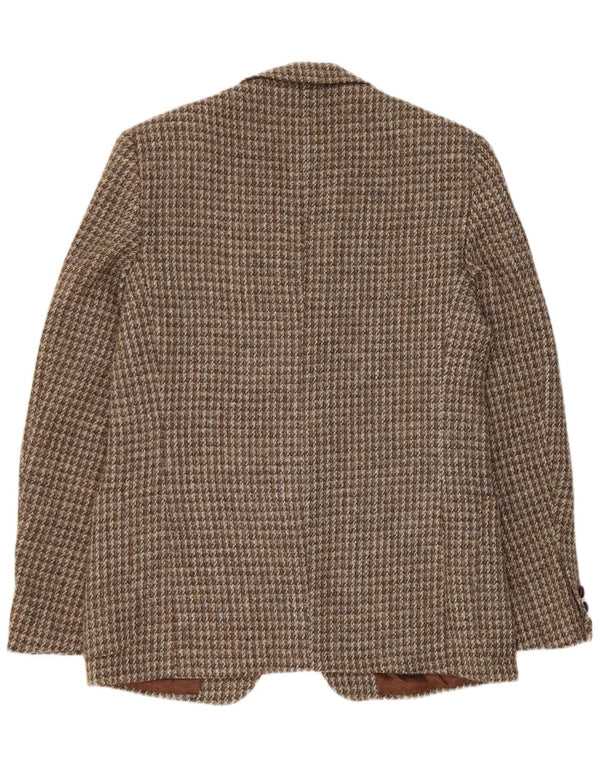 Męska marynarka zapinana na 2 guziki Harris Tweed UK 42 XL Brązowa pepitka