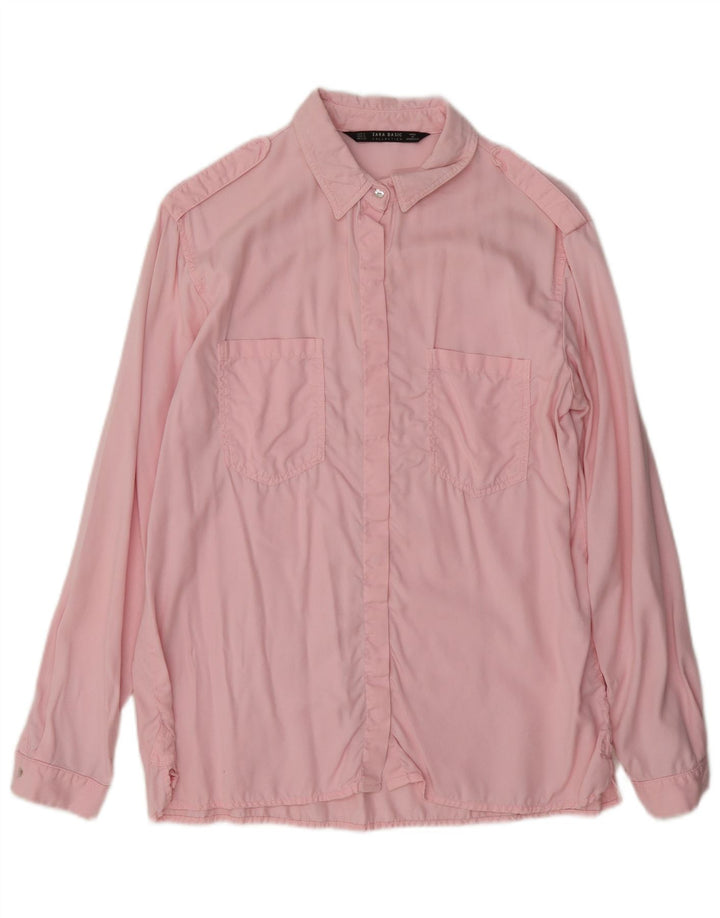 Damska koszula wojskowa oversize Zara UK 10, mała, różowa