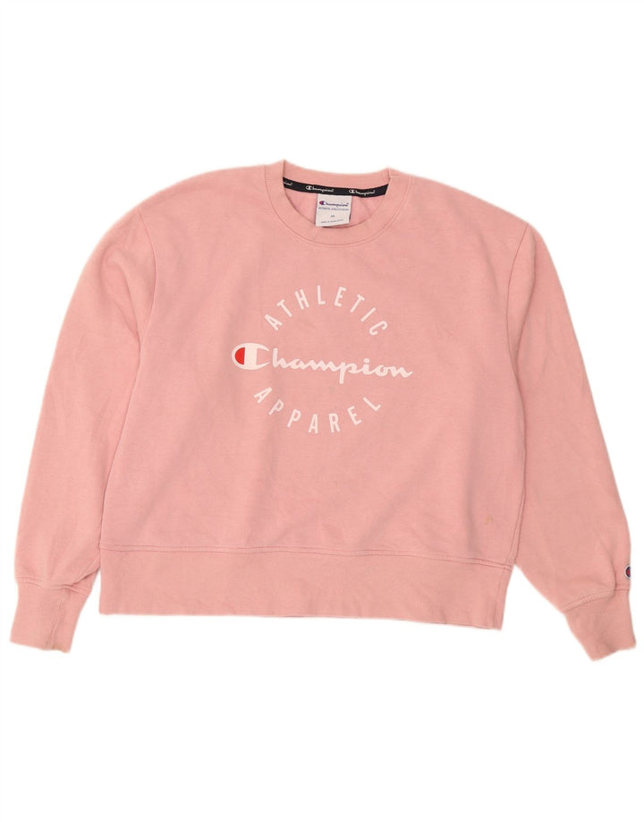 Damska bluza z grafiką Champion UK 14 Średnioróżowa bawełna