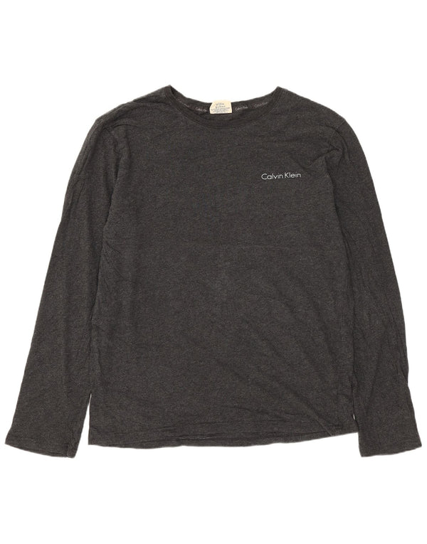 Męski top Calvin Klein z długim rękawem, średnioszary, bawełniany