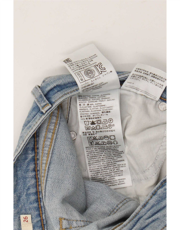 Damskie jeansy Levi's 714 Straight W26 L30 Niebieskie bawełniane