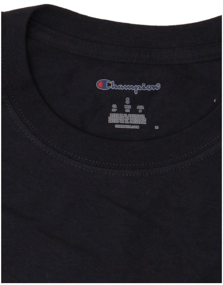 Męski T-shirt z grafiką CHAMPION, mały, granatowy
