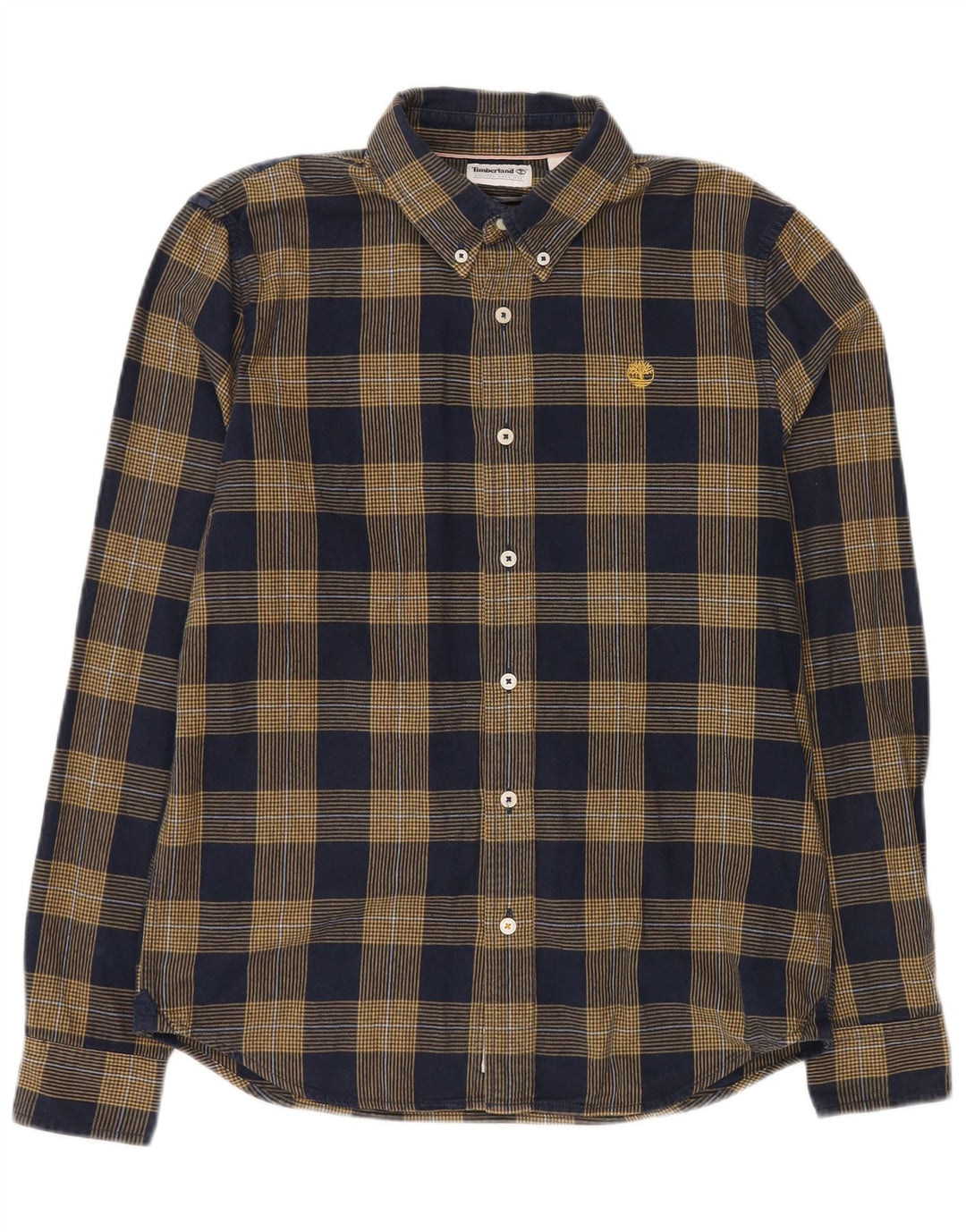 TIMBERLAND Męska koszula flanelowa slim fit, mała, granatowa, bawełniana w kratkę