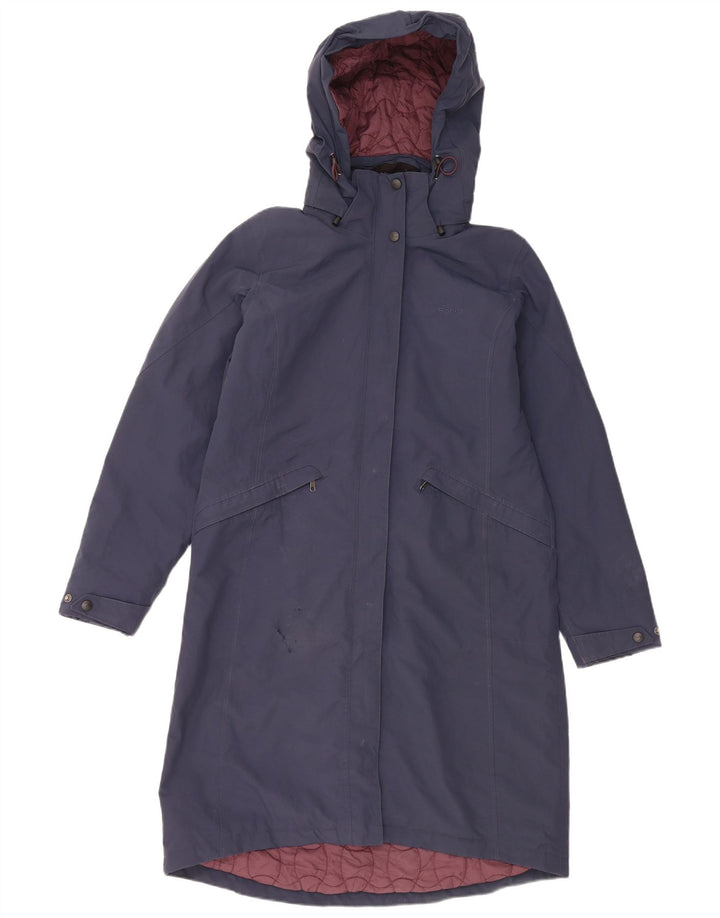 Kurtka damska Rohan z kapturem, oversize, parka UK 10, mała, granatowa