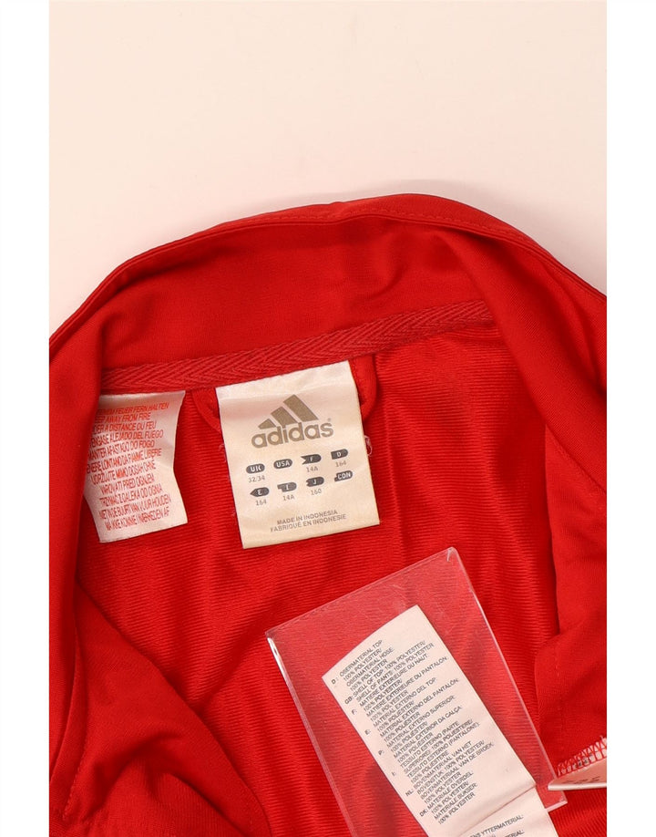Chłopięca kurtka dresowa ADIDAS 13-14 lat Poliester w kolorze czerwonym
