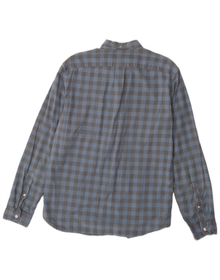 J. CREW Wąska koszula męska, bawełniana w kratkę, w kolorze średniego niebieskiego