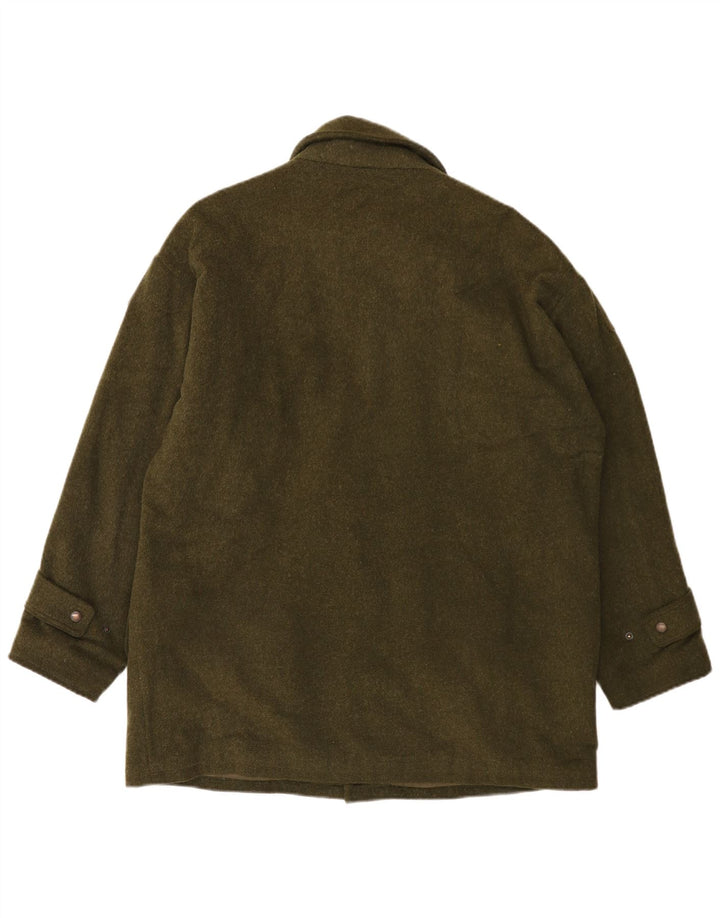 Płaszcz męski De Luxe Himalaya UK 38, średnia wełna khaki