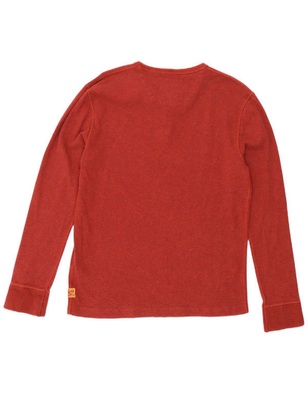 Superdry męski top z długim rękawem 2XL, bawełniany w czerwone plamki