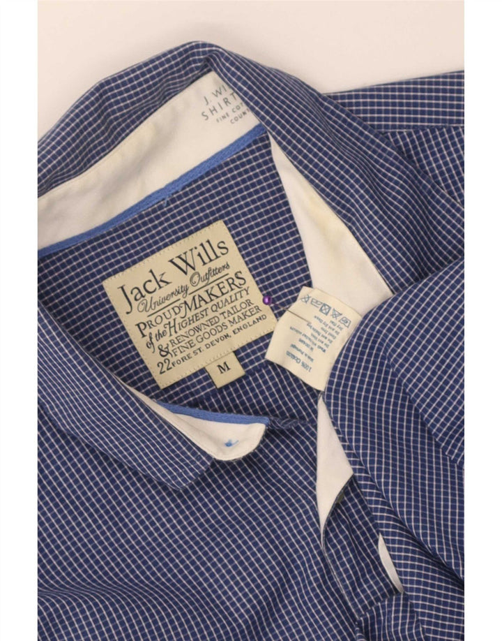 Koszula męska Jack Wills, bawełniana kratka w kolorze średniego niebieskiego