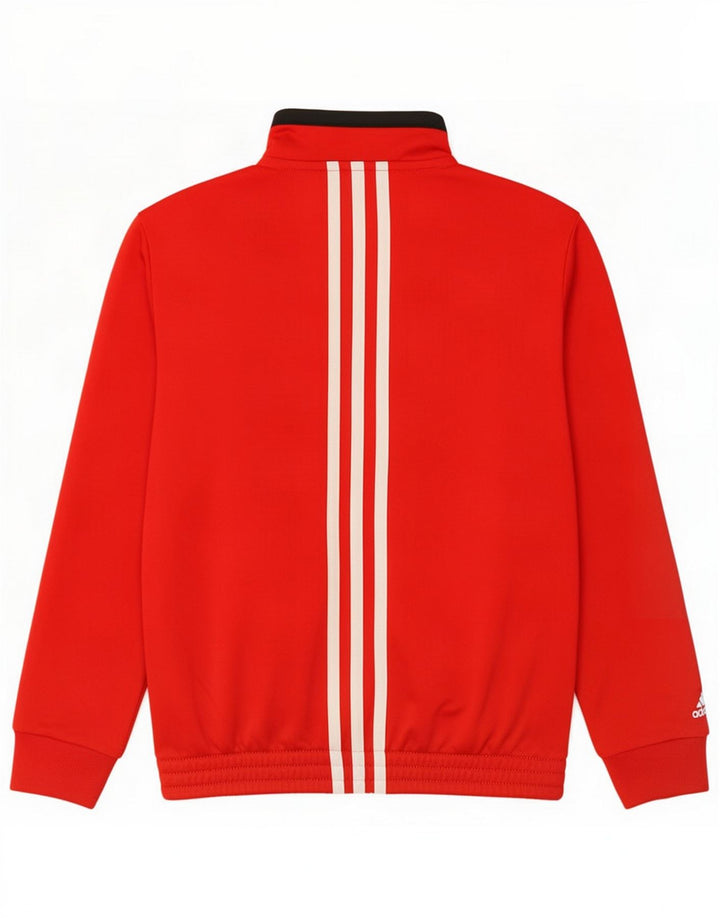 Adidas Chłopięca bluza dresowa z grafiką 9-10 lat Czerwony Poliester