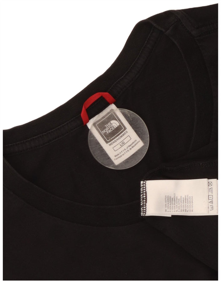 Męski T-shirt z grafiką The North Face, duży, czarny, bawełniany