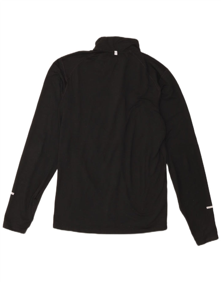 Męski dres Nike Dri Fit z zamkiem błyskawicznym na szyi, mały czarny poliester