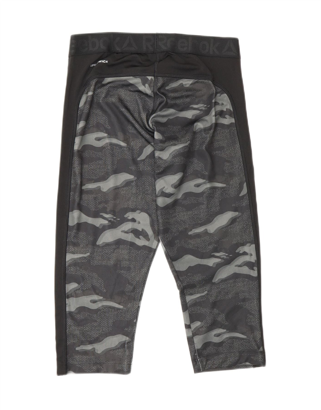 Damskie legginsy Reebok Graphic Capri UK 18 XL, szary kamuflaż, poliester