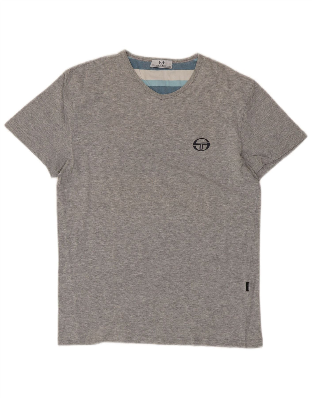 SERGIO TACCHINI Womens T-Shirt Top US 4 Small Grey Cotton