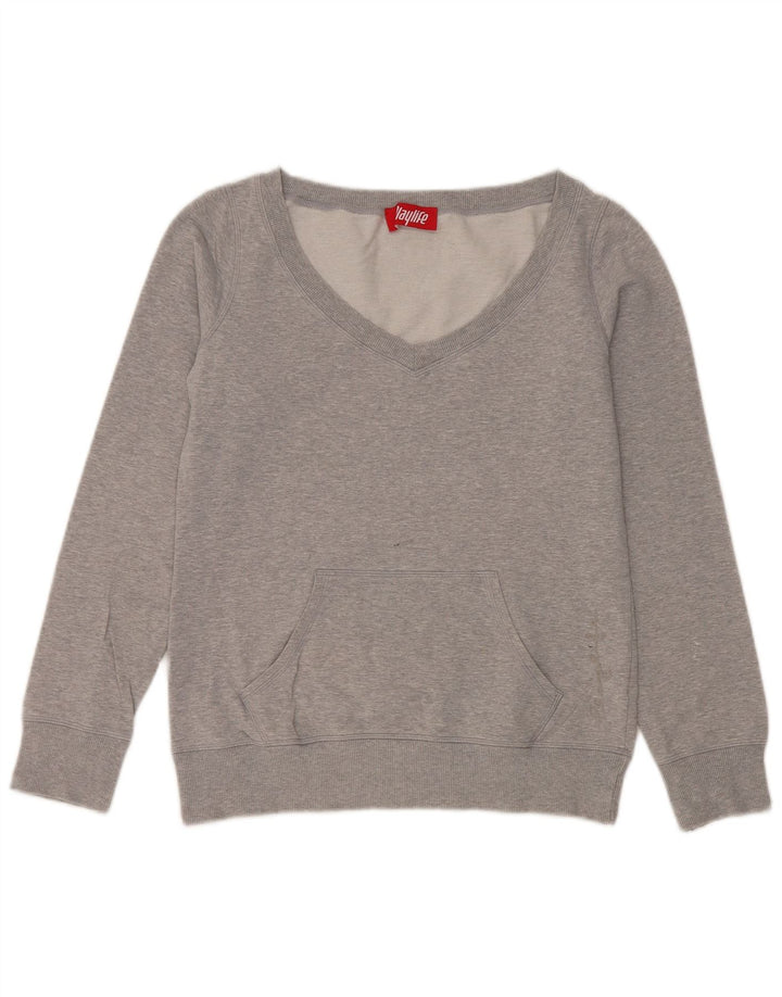 Sweter damski Playlife UK 14, średnioszary, bawełniany