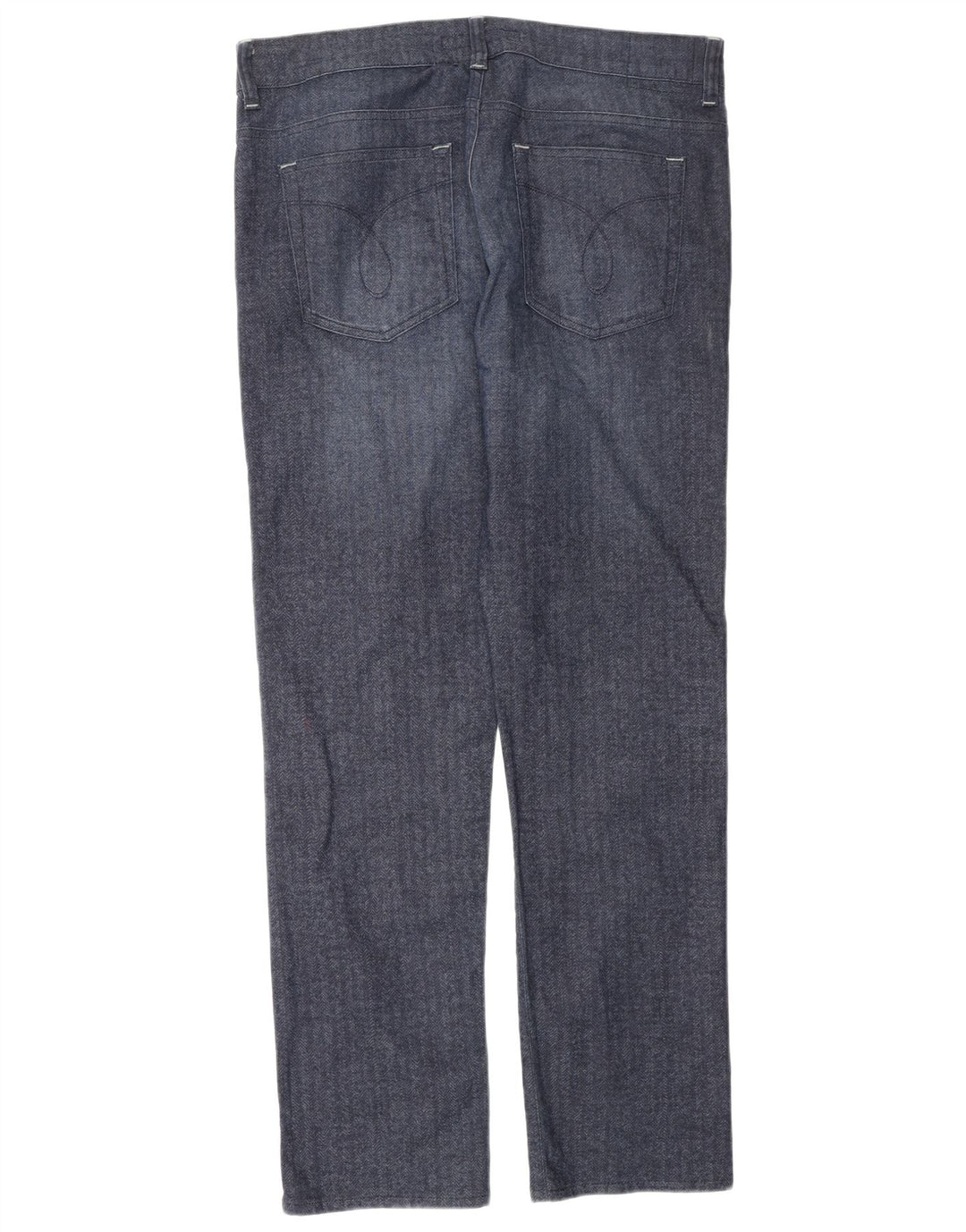 Męskie spodnie typu casual Calvin Klein W34 L31 granatowe w jodełkę