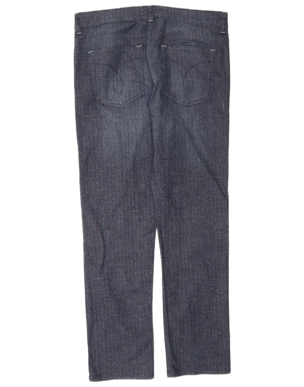 Męskie spodnie typu casual Calvin Klein W34 L31 granatowe w jodełkę