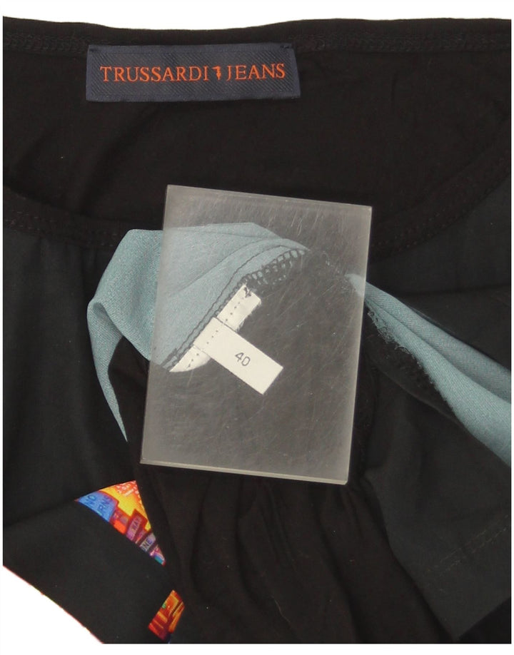 Damska kamizelka graficzna Trussardi Jeans Top IT 40, mała czarna