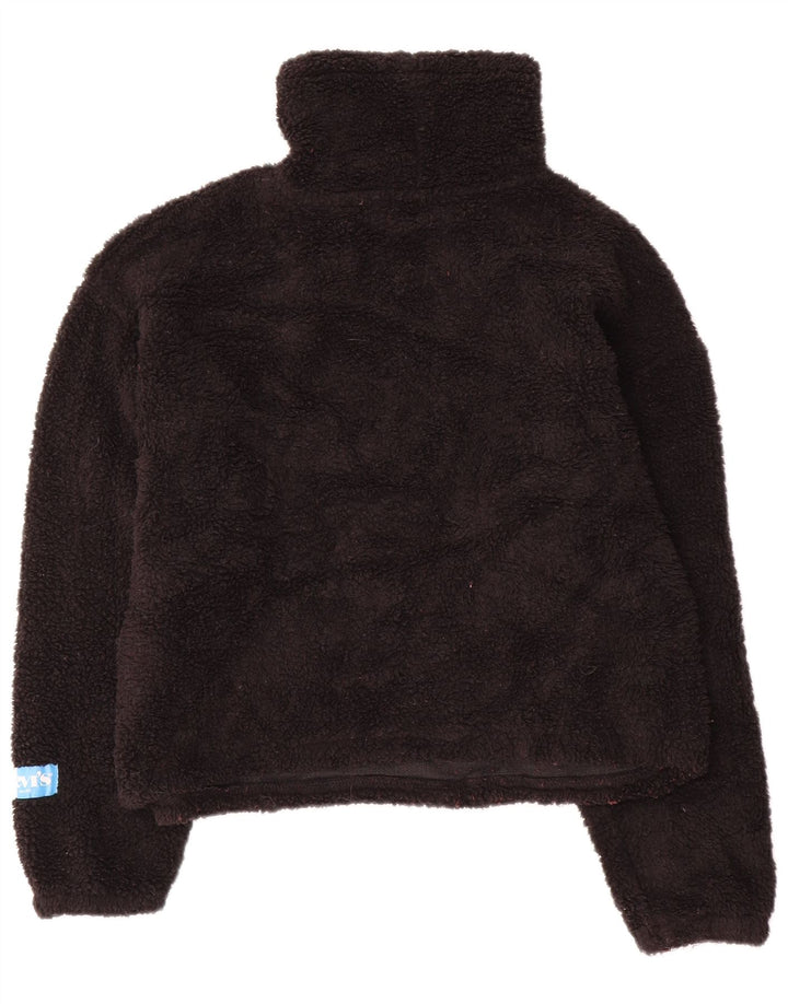 Damski sweter oversize z polaru Levi's UK 6 XS, czarny poliester