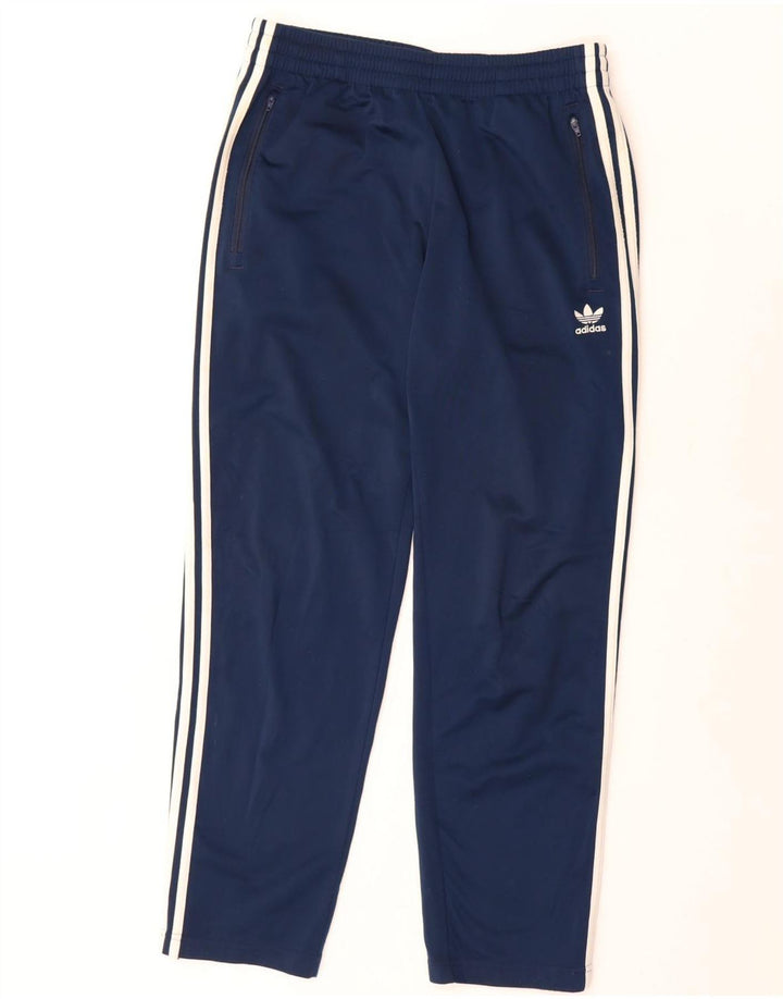Męskie spodnie dresowe Adidas UK 14 Średni granatowy poliester